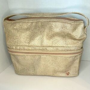 Gold Textured Women's Travel Bag